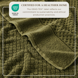 Grayson Cotton Diamond Waffle Weave Bath Towel Set