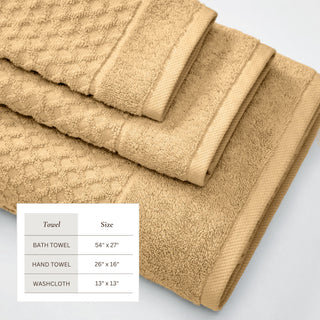 Grayson Cotton Diamond Waffle Weave Bath Towel Set