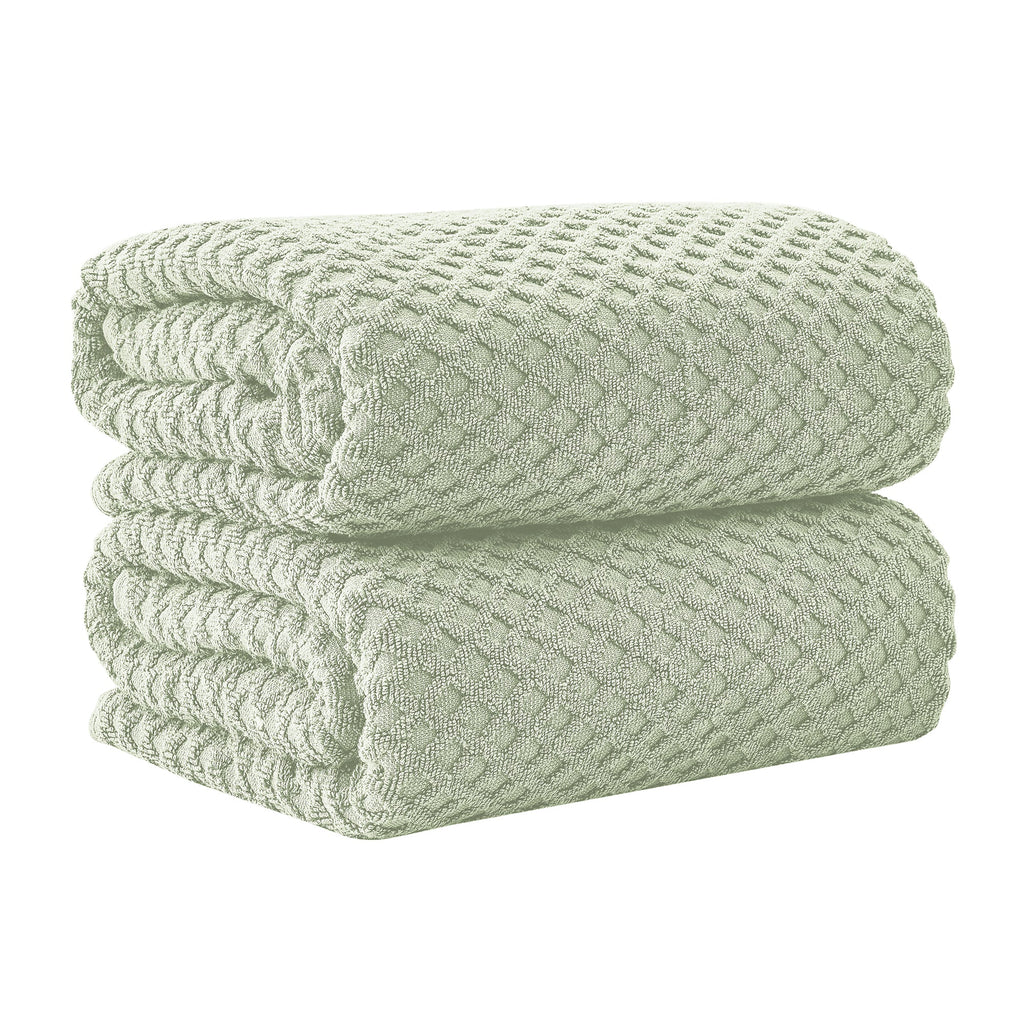 Grayson Cotton Diamond Waffle Weave Bath Towel Set