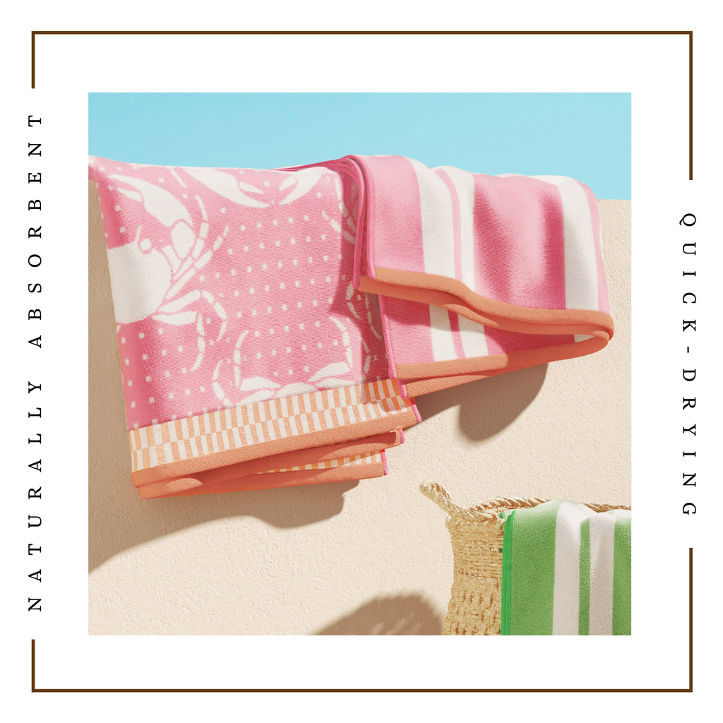Elegant Cotton Velour Beach Towel Set – Maui Collection (2-Pack)