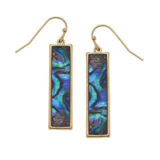 Aerin Bar Earrings In Mother Of Pearl Shell - Anara Lifestyle