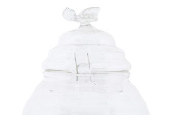 Beehive Glass Honey Jar with Wood Dipper - Anara Lifestyle