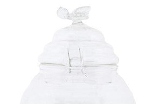 Beehive Glass Honey Jar with Wood Dipper - Anara Lifestyle