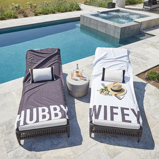 Bride and Groom Wedding Theme Quick Dry Oversized Beach Towel - Anara Lifestyle
