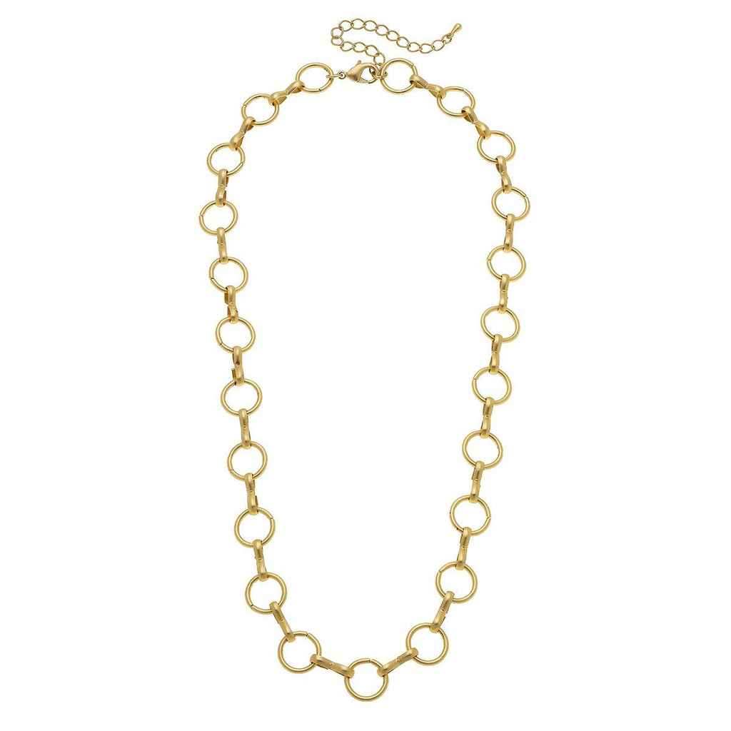 Brie Fornida Chain Necklace in Matte Gold - Anara Lifestyle
