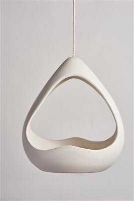 Ceramic Tricorn Birdhouse Cream - Anara Lifestyle