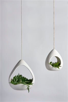 Ceramic Tricorn Birdhouse Cream - Anara Lifestyle