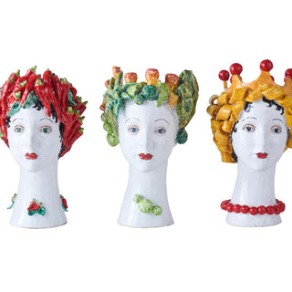 Donatello Ceramic Head Vase, Succulent Décor - Anara Lifestyle