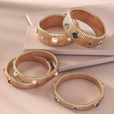 Florence Watch Band Bangle in Jet Hematite - Anara Lifestyle