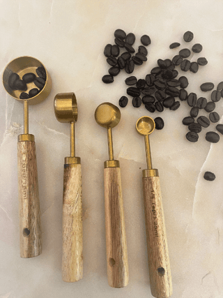 Gold Stainless Steel Measuring Cups And Spoons Set - Anara Lifestyle