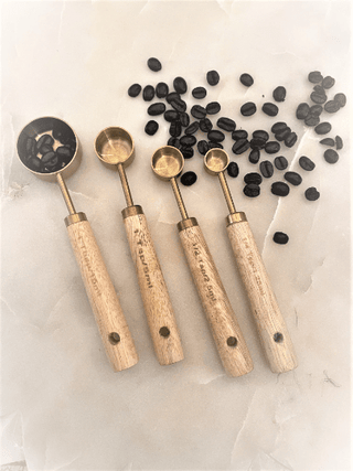 Gold Stainless Steel Measuring Cups And Spoons Set - Anara Lifestyle