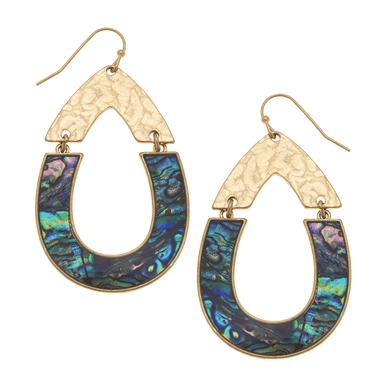 Harlow Teardrop Earrings in Abalone Shell - Anara Lifestyle