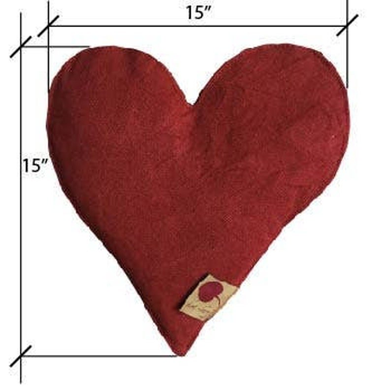 Homeopathic and Therapeutic Heart - Shaped Pillow - Made with love, right here in the USA - Pillow for Sore Muscles & Tummy Aches - Anara Lifestyle