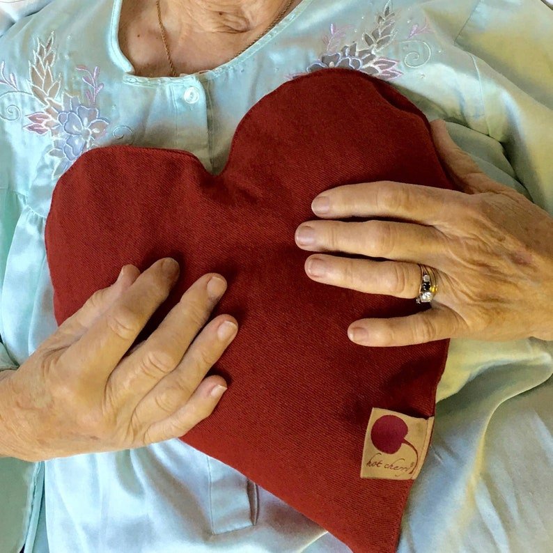 Homeopathic and Therapeutic Heart - Shaped Pillow - Made with love, right here in the USA - Pillow for Sore Muscles & Tummy Aches - Anara Lifestyle