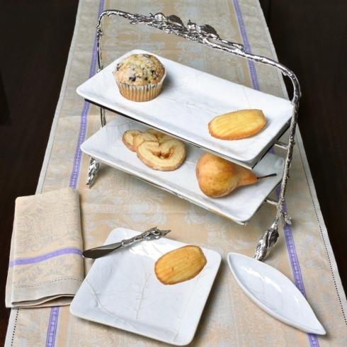 Oliveira Buffet Stand With 2 Rectangular Trays - Anara Lifestyle