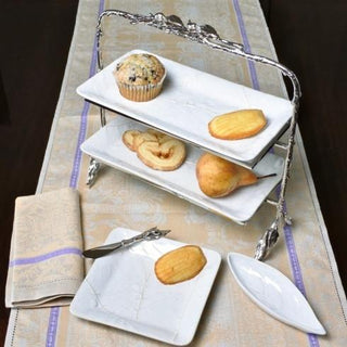 Oliveira Buffet Stand With 2 Rectangular Trays - Anara Lifestyle