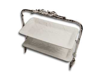 Oliveira Buffet Stand With 2 Rectangular Trays - Anara Lifestyle