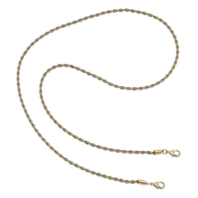 Soleil 1980's - Inspired Rope Chain Mask Necklace in Worn Gold - Anara Lifestyle