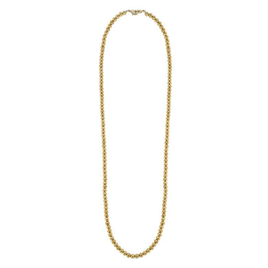 Soleil Stretchy Ball Bead Mask Necklace in Worn Gold - Anara Lifestyle