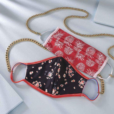 Soleil Stretchy Ball Bead Mask Necklace in Worn Gold - Anara Lifestyle