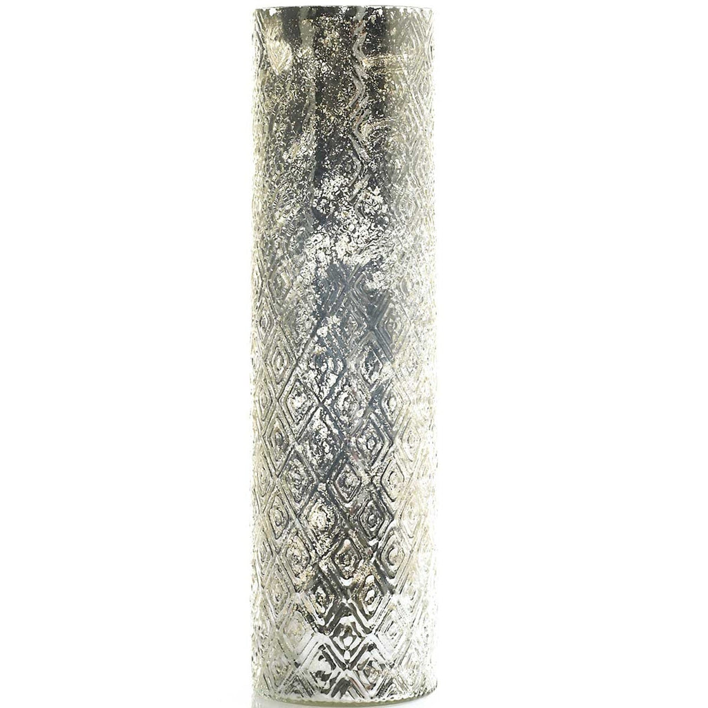 Sparkling Silver Finish Nordic Glass Vase - Anara Lifestyle