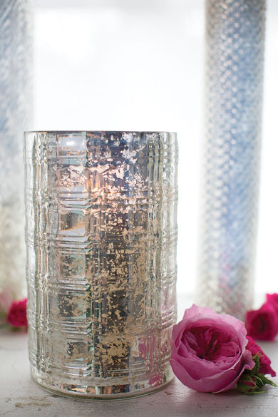 Sparkling Silver Finish Nordic Glass Vase - Anara Lifestyle