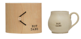 Stoneware 14 oz. Mug with Wood Gift Box and Saying - Anara Lifestyle