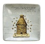 Stoneware Dish with Bees - Anara Lifestyle