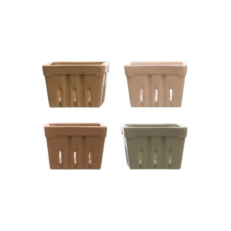 Textured Stoneware Berry Basket - Anara Lifestyle