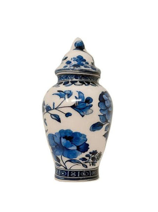 Blue & White Floral Ginger Jar Napkin Rings, Set of 4