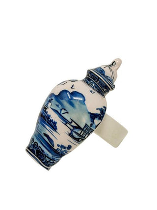 Chinoiserie Village Ginger Jar Napkin Rings, Set of 4