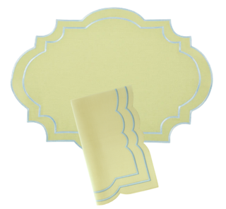Nantucket Green & Blue Placemat & Napkin Set