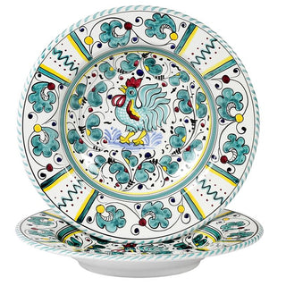 ORVIETO GREEN ROOSTER: 5 Pieces Place Setting