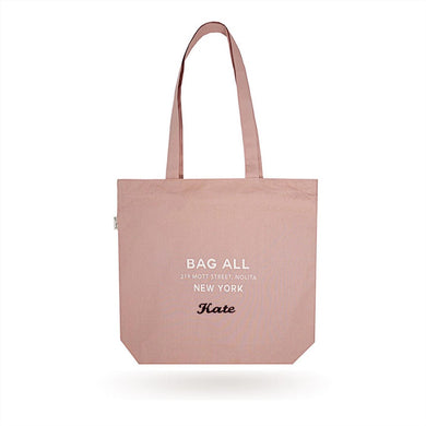 New York City Tote with Zipper and Inside Pocket – Pink/Blush