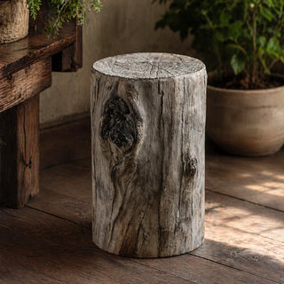 Cement Plant Display Riser with Realistic Wood-Grain Finish