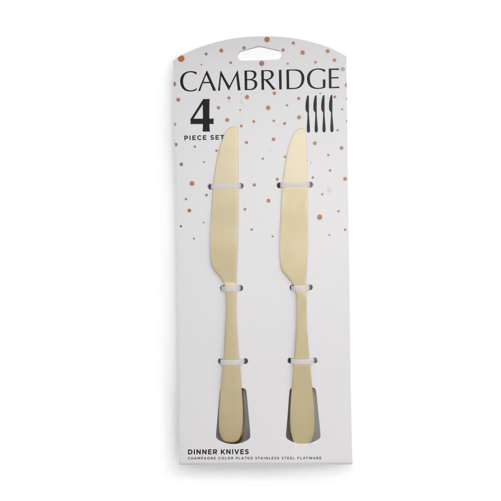 Cambridge Eliana Champagne Dinne Knife - Set of 4, stainless steel