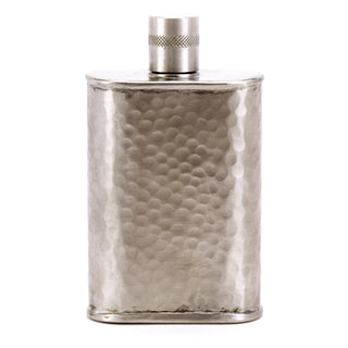 Wolf Hammered Stainless Steel Flask – Bold Handcrafted Design