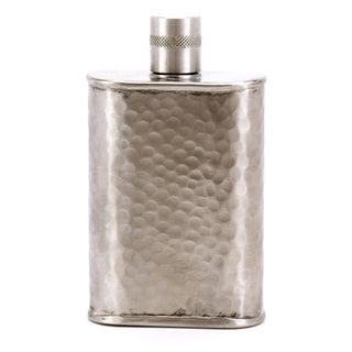 Wolf Hammered Stainless Steel Flask – Bold Handcrafted Design