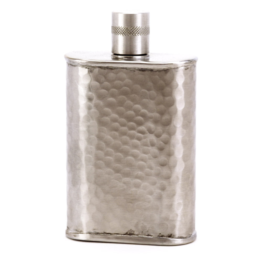 Wolf Hammered Stainless Steel Flask – Bold Handcrafted Design