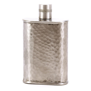 Wolf Hammered Stainless Steel Flask – Bold Handcrafted Design