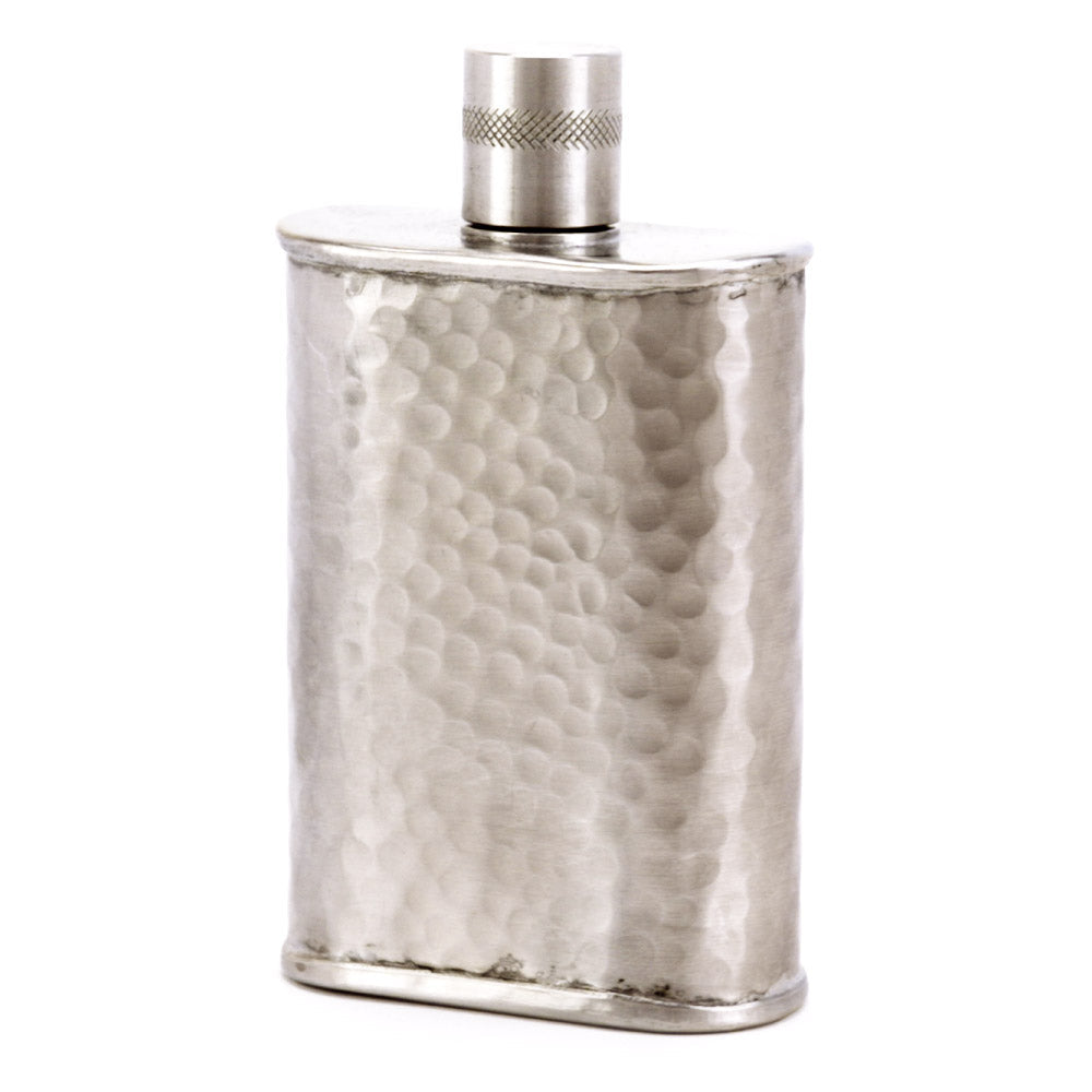 Wolf Hammered Stainless Steel Flask – Bold Handcrafted Design