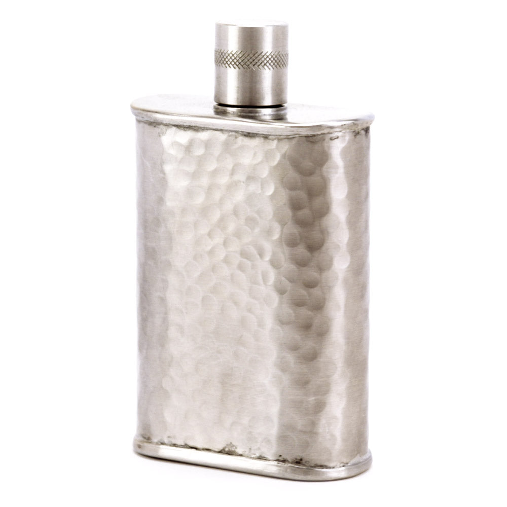 Wolf Hammered Stainless Steel Flask – Bold Handcrafted Design