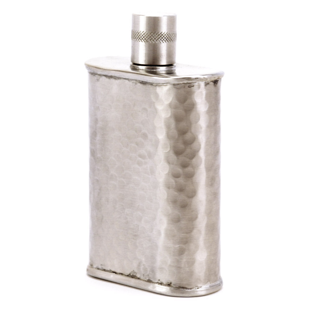Wolf Hammered Stainless Steel Flask – Bold Handcrafted Design