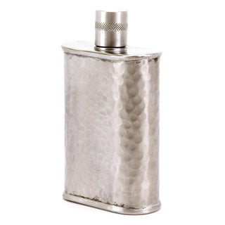 Wolf Hammered Stainless Steel Flask – Bold Handcrafted Design