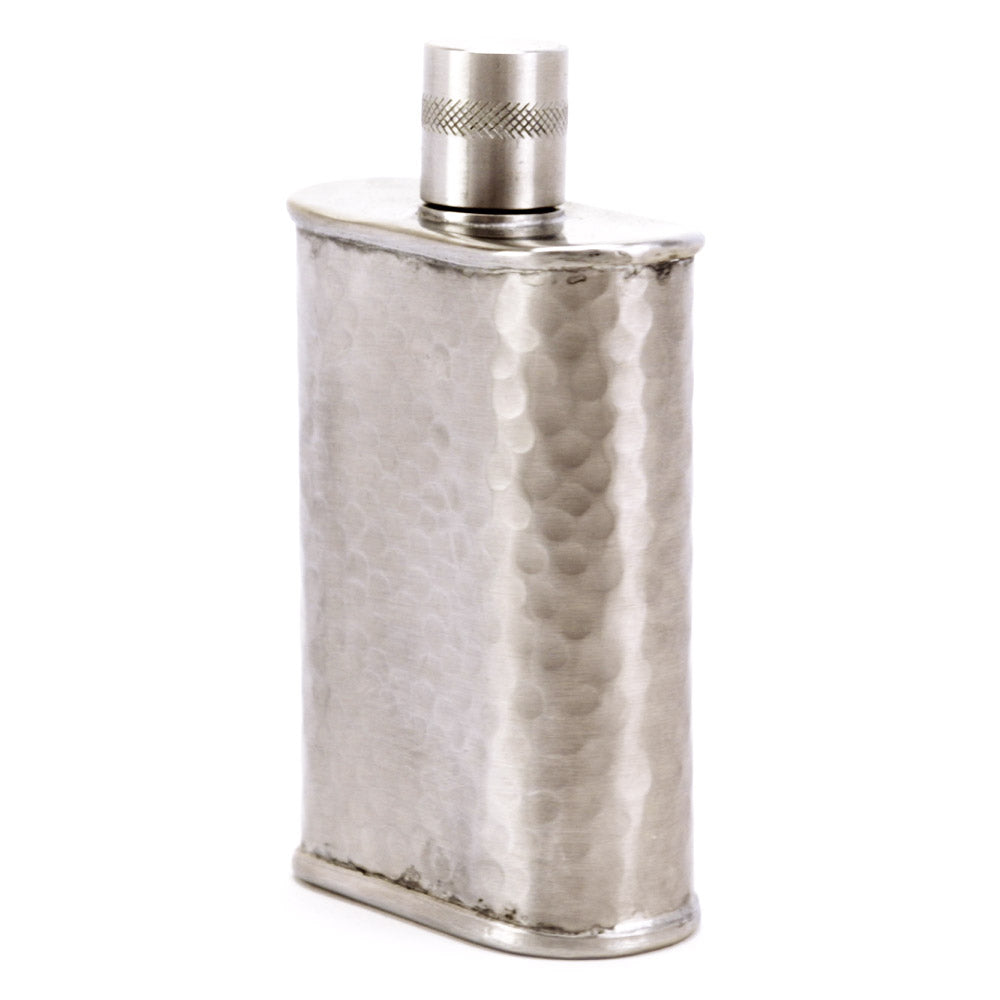 Wolf Hammered Stainless Steel Flask – Bold Handcrafted Design