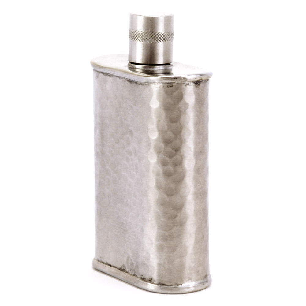 Wolf Hammered Stainless Steel Flask – Bold Handcrafted Design