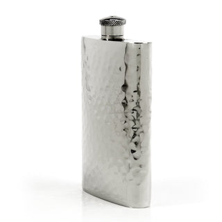 Pioneer Hammered Pewter Flask – Distinctive Handcrafted Heirloom Design