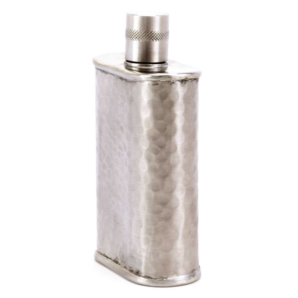 Wolf Hammered Stainless Steel Flask – Bold Handcrafted Design
