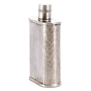 Wolf Hammered Stainless Steel Flask – Bold Handcrafted Design