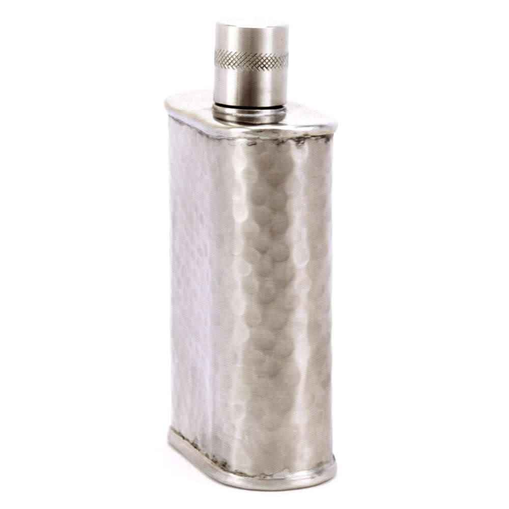 Wolf Hammered Stainless Steel Flask – Bold Handcrafted Design